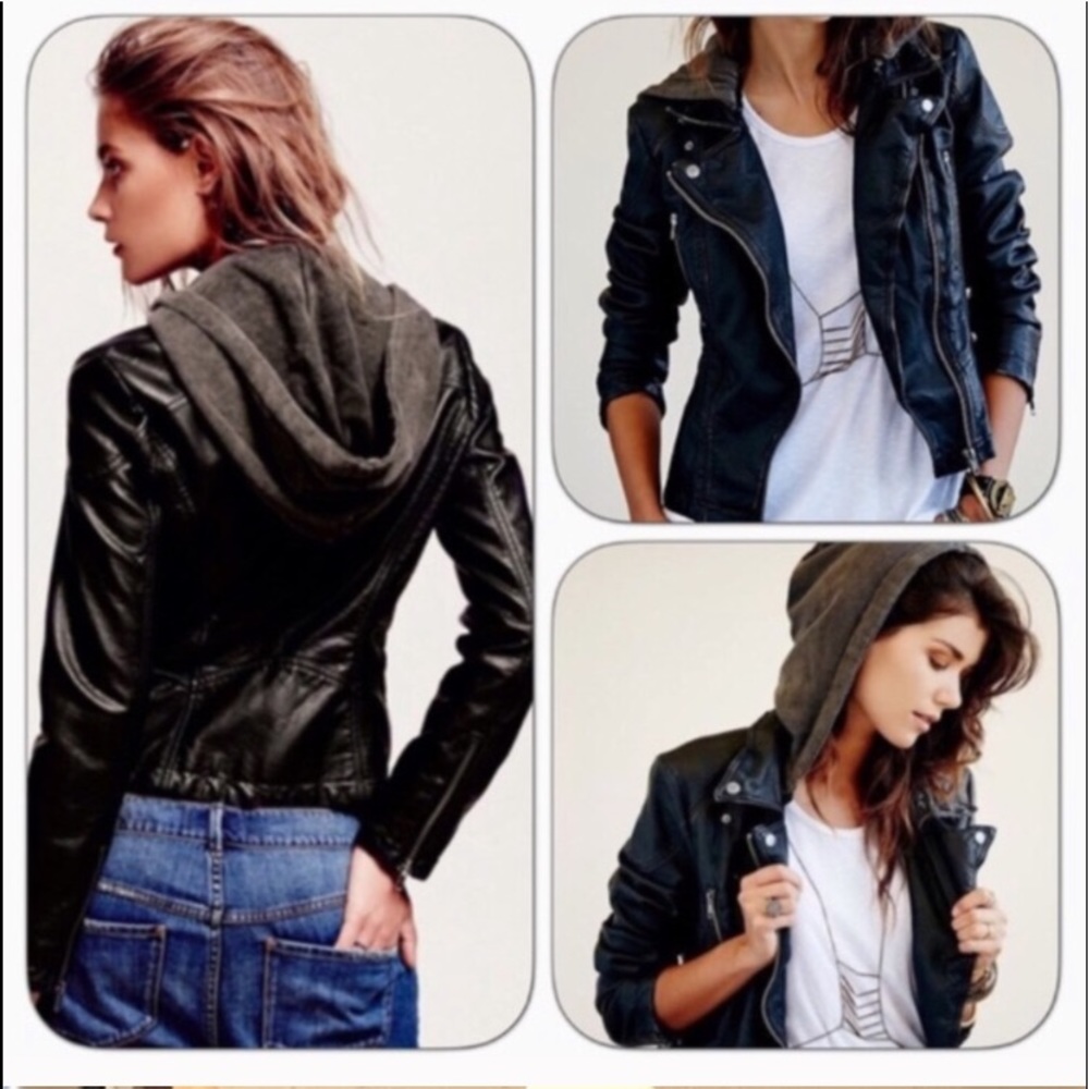 Free People Vegan Leather Jacket - Picture 3 of 8